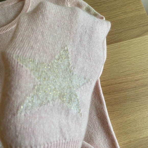 Brodie Cashmere wool pink sweater with star sleeves - Picture 11 of 15